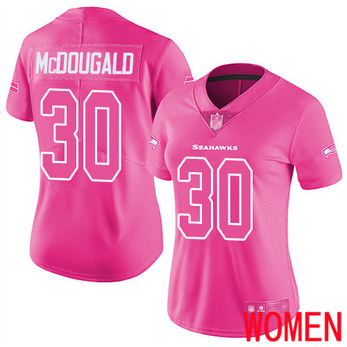 Seattle Seahawks Limited Pink Women Bradley McDougald Jersey NFL Football #30 Rush Fashion